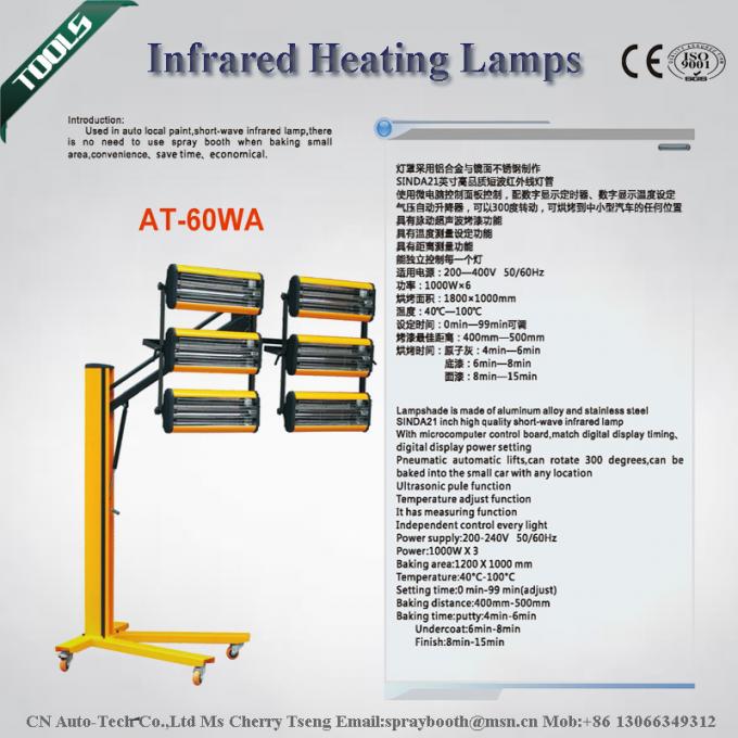 Quartz Infrared Curing Lamp Automatic, Powder Coating Heat Lamp